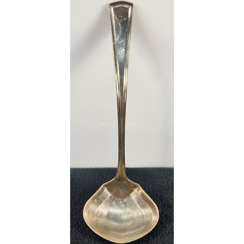 Alvin Silver Plate Sauce Gravy Ladle Vintage D monogram